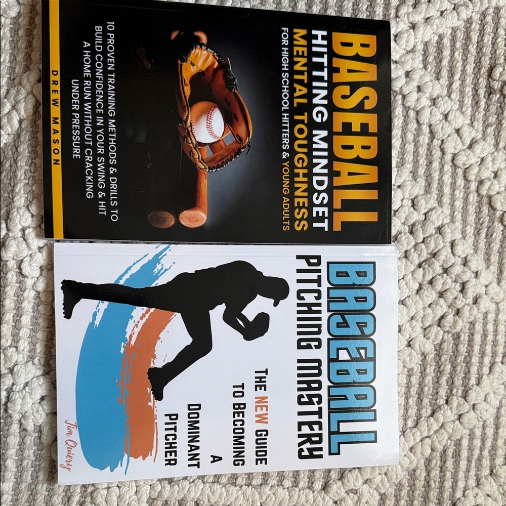 Baseball Training Book Set with Black and Orange Covers